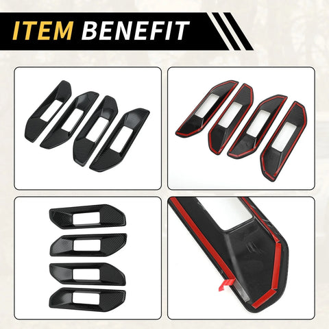 Ford Ranger Carbon Fiber Door Handle Bowl Cover Trim (2023-2024)