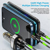 Car 125W Car Charger Type C Dual USB Quick Charge Smart Display