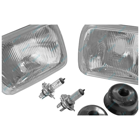 Nissan Navara / Holden Rodeo 1981-1997 LH+RH Universal Headlights Pair w/Globe