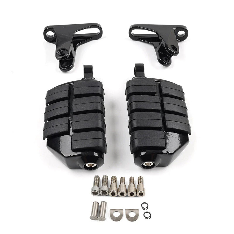 Harley Electra Street Glide Black Rear Passenger Footpeg Mount Bracket (1993+)