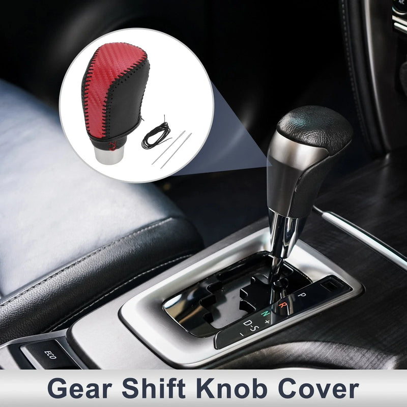 Toyota Camry Gear Shift Knob Cover Red Carbon Fiber (2019–2022)