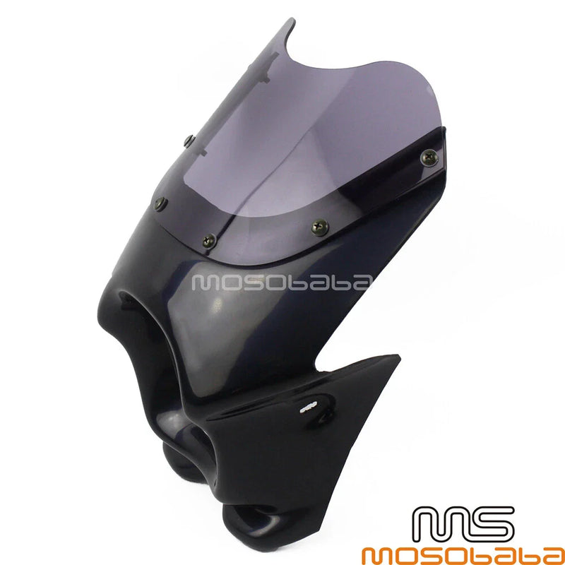 Honda Yamaha Suzuki Kawasaki Motorcycle Headlight Fairing ABS Black (50)