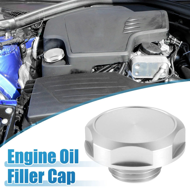 Nissan Oil Filler Cap Tank Cover (Modified, Silver Tone)