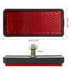 Motorcycles ATV Dirt Bike Universal M6x1.0 Red License Plate Reflector 2 x
