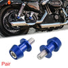 Kawasaki 1 Pair M10x1.5 Blue Motorcycle Swing Arm Spools Sliders