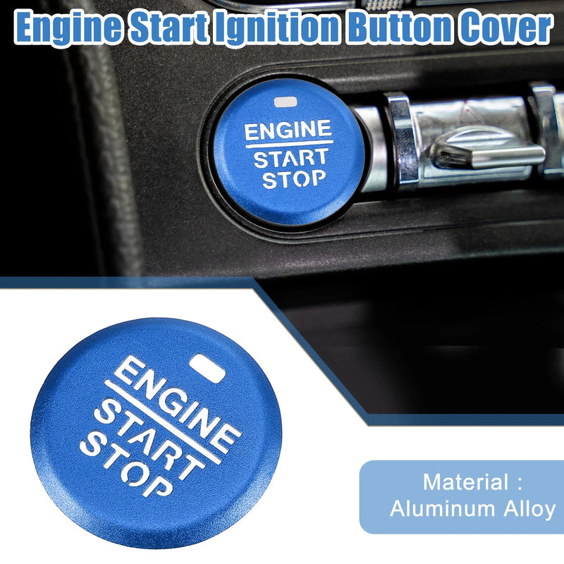 Ford Mustang (2015-2021) Blue Engine Start Stop Ignition Button Cover