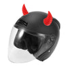 Car 2 x Helmet Threaded Bull Horn Style Decoration Suction Cup Red