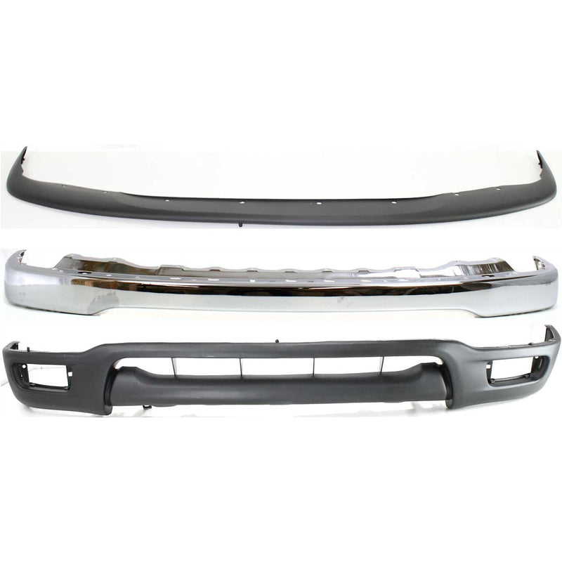 Bumper Kit For 2001-2004 Toyota Tacoma 4WD RWD Chrome