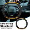 Peugeot 4008 5008 New508 Faux Leather Black Orange Steering Wheel Cover
