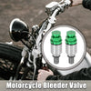 Honda Yamaha 2 x M5x0.8 Motorcycle Screw Fork Air Bleeder Valve Green