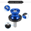 Pair Motorbike Swingarm Spools 8mm CNC Swing Arm Spools Slider Stand Blue
