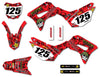 Honda CRF 125 F Metal Style MX Graphics Custom Sticker Kit (2019-2022)