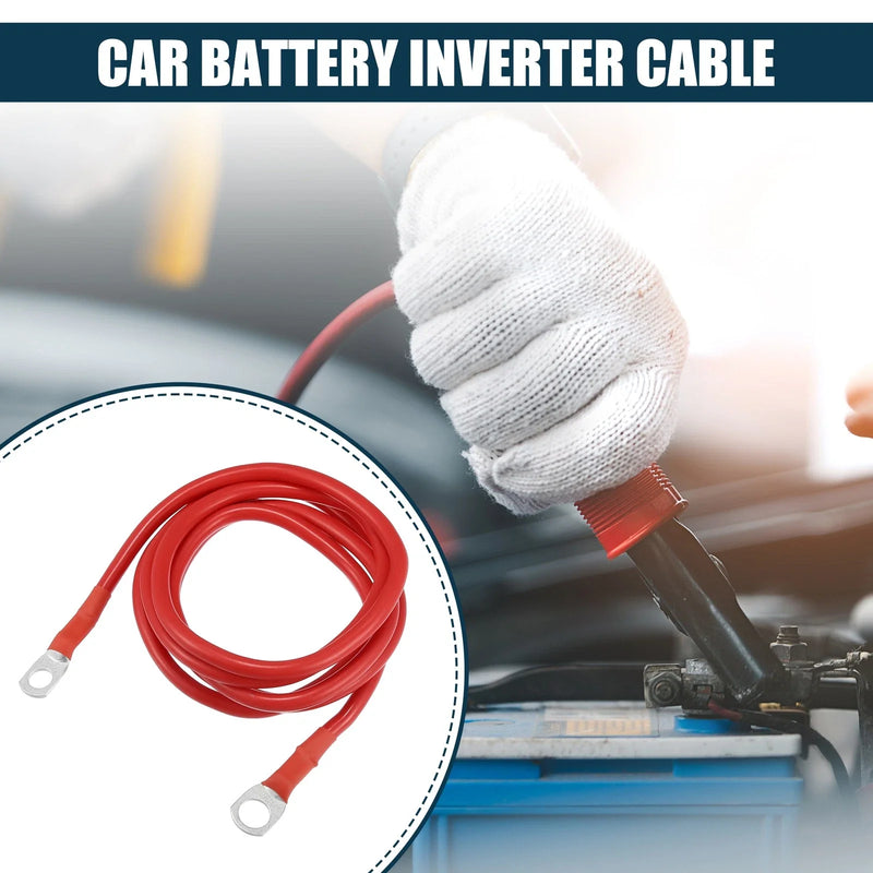 Car Copper Battery Inverter Cable 5/16-3/8 in 5 ft Red