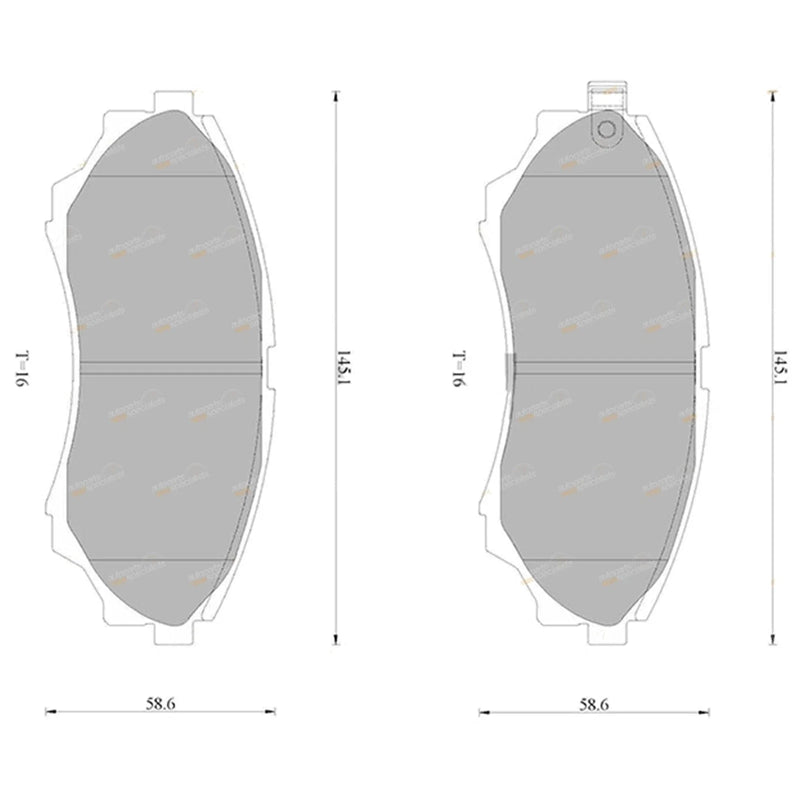 Mazda B4000 MJ V6 4.0L Front Disc Brake Pad Set (2005-2006)