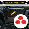 Jeep Wrangler JL JLU 2018-2022 Red 3 x Car Exterior Door Key Jack Covers