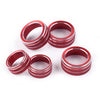 Honda Accord 5 x Red Dashboard Button Circle Covers (2018-2019)