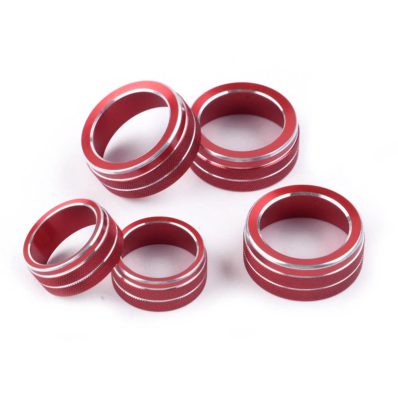 Honda Accord 5 x Red Dashboard Button Circle Covers (2018-2019)