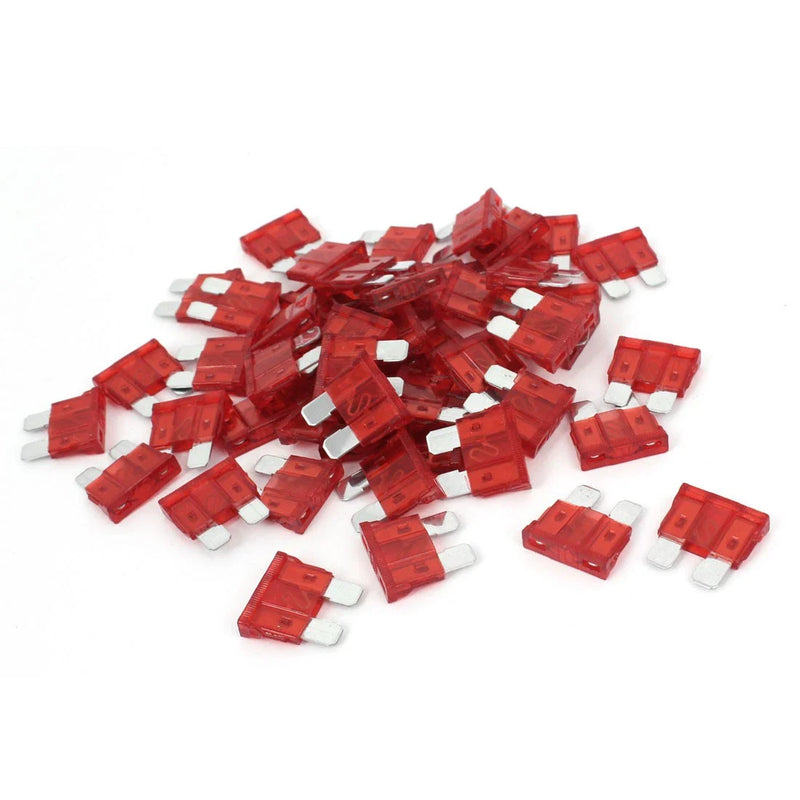 Motorcycle Taxi Truck Boat Car ATO Blade Fuse Red 10A 50 Pcs