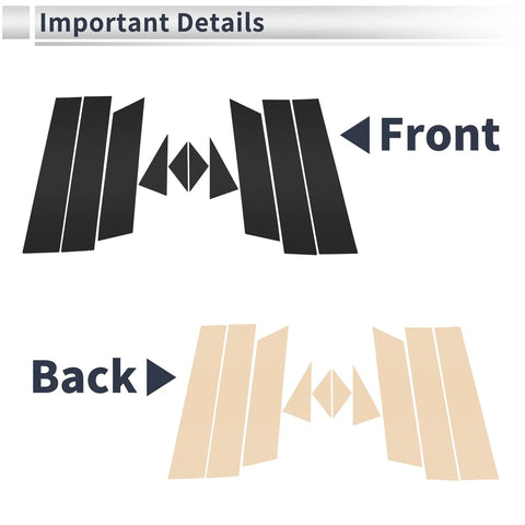 Mazda CX-5 (2017-2024) Black 10 Pcs Door Pillar Window Trim