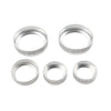 Ford Maverick 5 x Silver AC Headlight Radio Switch Knob Rings (2022-2023)
