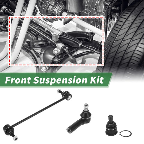 Mazda Tribute 6pcs Front Suspension Kit Outer Tie Rod Ends & Sway Bar Links