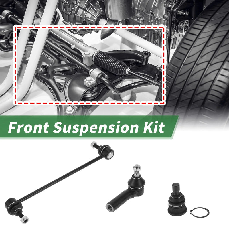 Mazda Tribute 6pcs Front Suspension Kit Outer Tie Rod Ends & Sway Bar Links