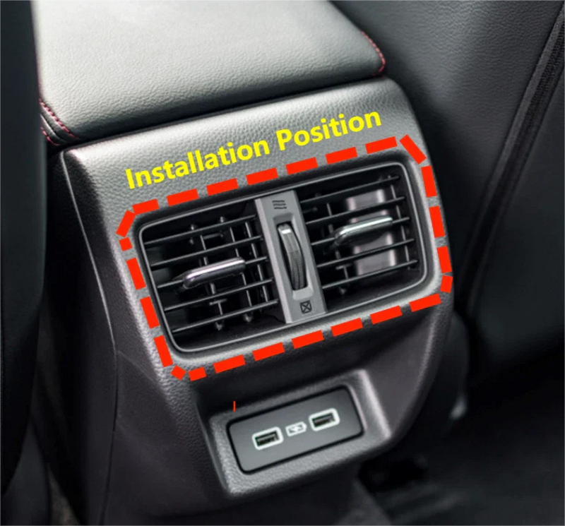 Honda Civic Carbon Fiber Rear Outlet Air Vent Frame Cover Trim (2022-2023)