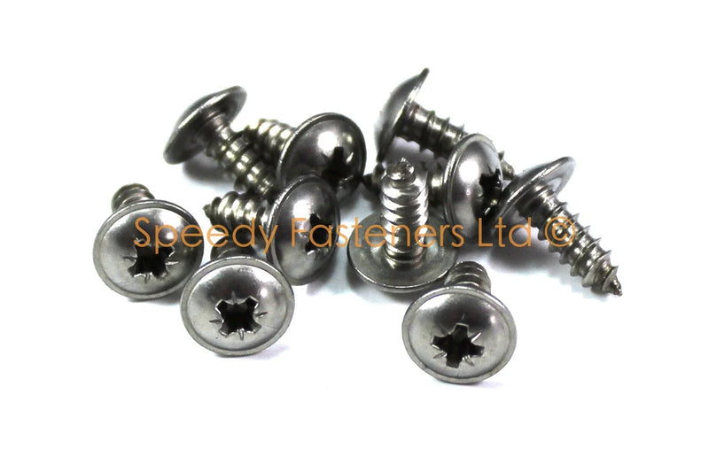 10x Vis Tapping 5mm x 12mm Honda Acier Inoxydable Tête Fourche Auto-Perceuse