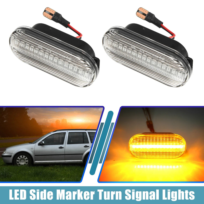 Ford Clear LED Side Marker Turn Signal Lights 2 x Yellow