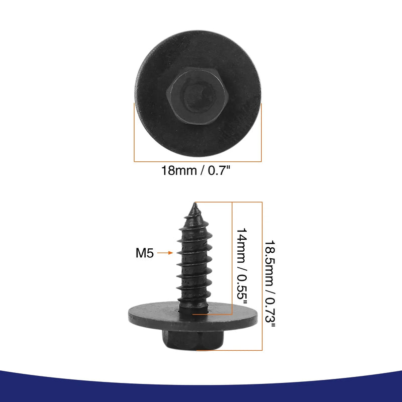 BMW E46 E60 E90 10 x Hex Head Metal Screws with Washer