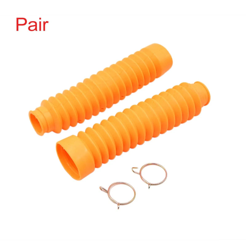 Honda CG125 2 x 21cm Orange Rubber Motorcycle Shock Absorber Dust Cover