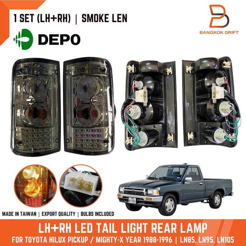Toyota Hilux Ute DEPO  Smoke LED Taillights (1988-1997)