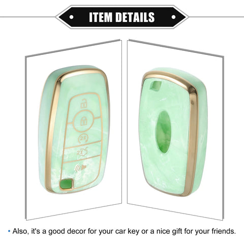 Ford Smart Key (Compatible) - Green Key Fob Cover 5 Button