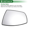 Ford EcoSport Left Side White Mirror Glass w/ Back Convex Heated (2013-2023)