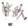 Suzuki GSR750 Steel Gray Rearset Footpegs (2011-2016)