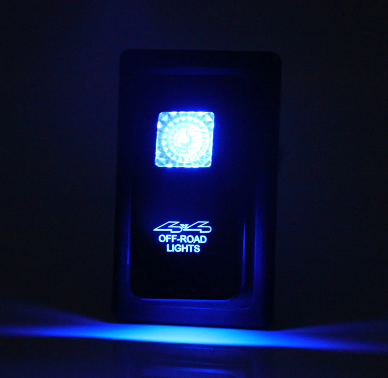4X4 Dual LED Laser Etched Offroad Lights with Rocker Switch