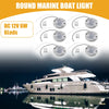 Boat White 6 x Universal Interior Round Marine Boat Light with 6 LEDs