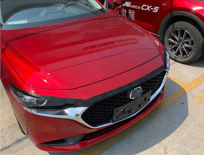 Mazda 3 Carbon Fiber Front Hood Engine Lid Bonnet Cover Trim (2019-2023)
