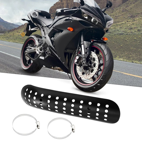 Harley Exhaust Heat Shield Curved with Hole Pipe Shield