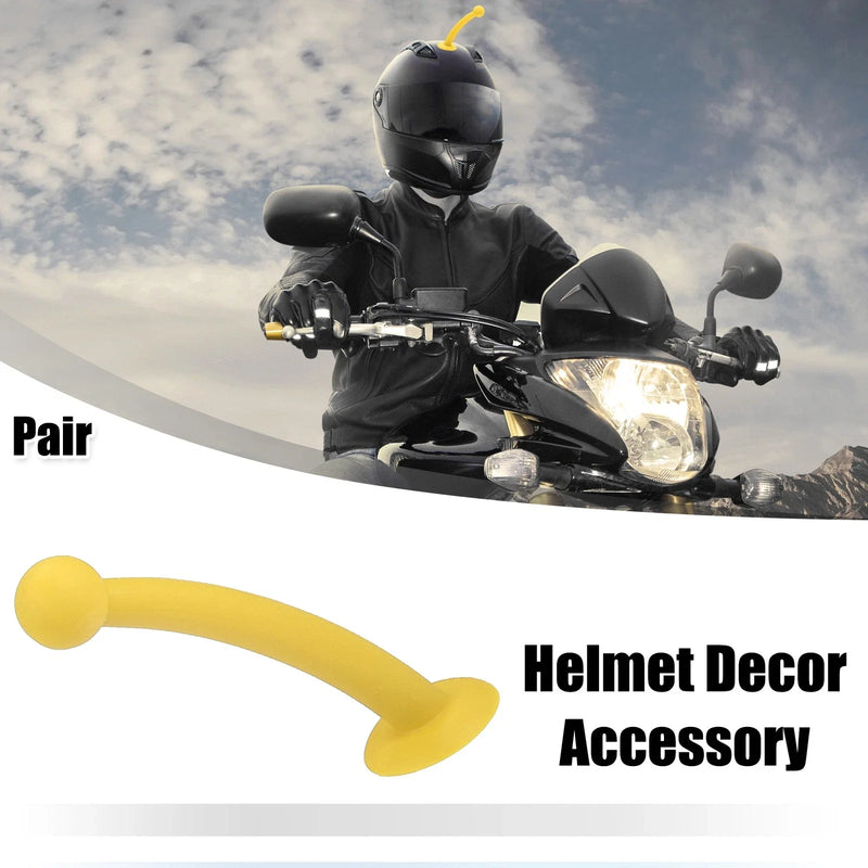 Car Motorcycle Bike Helmets Yellow Universal Roof Ornament Antenna Shape