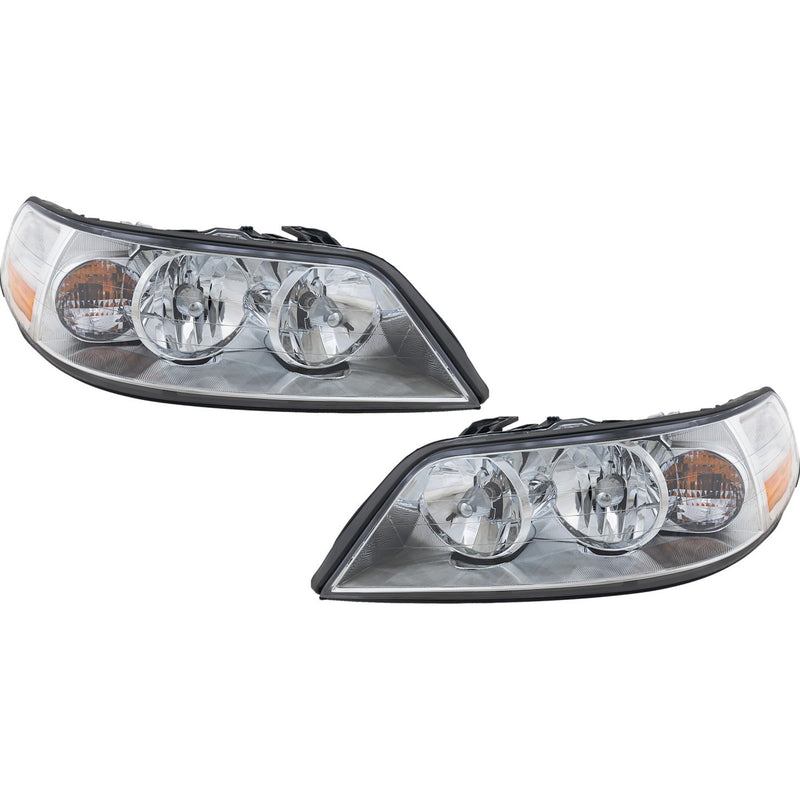 Halogen Headlight Set For 2003-2004 Lincoln Town Car