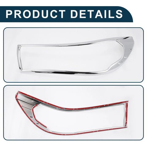 Toyota HILUX REVO (2015-2017) Silver Tone Front Headlight Trim Bezel
