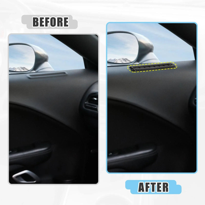Dodge Challenger 2 x Carbon Fiber Pattern Door AC Outlet Vent Covers (2015-2019)