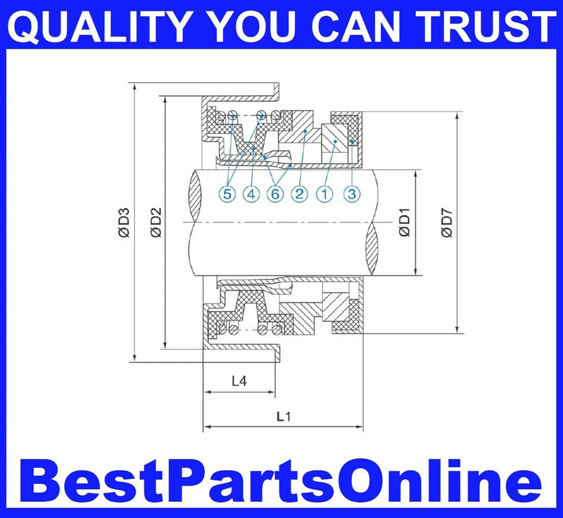 TYPE-700U Mechanical Seal / 1/2 / Industrial & Water Pump