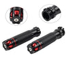Honda, Suzuki, Yamaha, Kawasaki 22MM BLK+RED Handle Bar Hand Grips