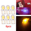 Various Models 6 x T10 194 168 W5W COB LED Canbus Yellow Car Width Light Bulbs
