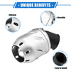 Universal Motorcycle Air Filter / 35mm ID 140x70mm / Aluminum Alloy Silver Tone