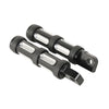Harley Touring Dyna Softail Fatboy Black Footpeg Rests