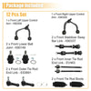 Ford F-150 (2004-2023) - Metal Rubber Black 12 x Front Suspension Kit