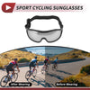 Motorcycle Riding Goggles Silver Tone Lens Black Frame Cycling Sunglasses